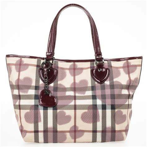 burberry heart tote|second hand Burberry bag.